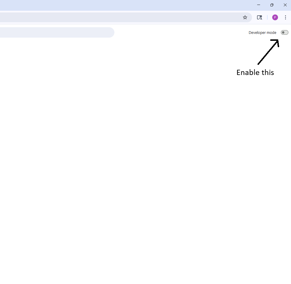 Enable Developer Mode Screenshot